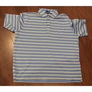 Mens STITCH Golf Polo Shirt Blue Size XL Belleair Country Club Logo On Left arm.